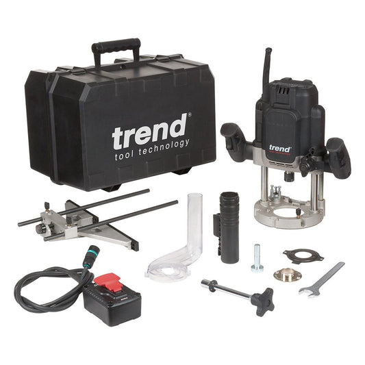 Trend T14EK 1/2" Variable Speed Workshop Router with Carry Case 230V/2300W Item Condition Damaged Box