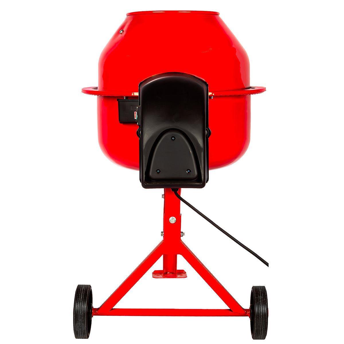 Excel 70L Portable Cement Concrete Mixer 240V/220W with Wheels & 100L Wheelbarrow Green HDPE Tray