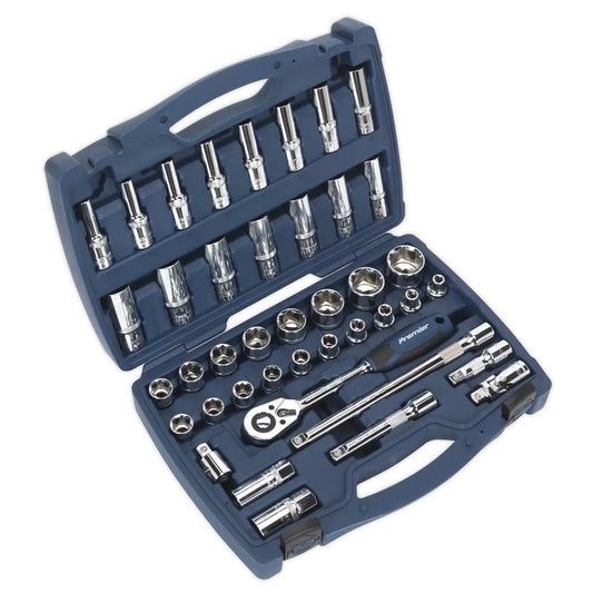 Sealey AK8993 Socket Set 41pc 1/2"Sq Drive