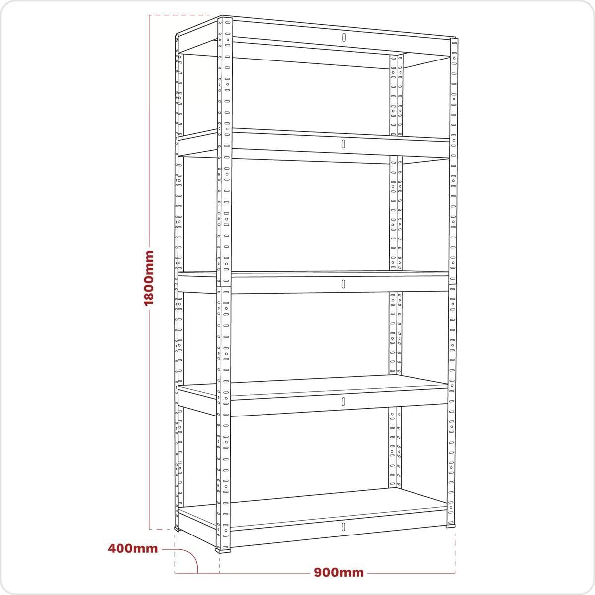 Sealey AP6350 Racking Unit with 5 Shelves 350kg Capacity Per Level