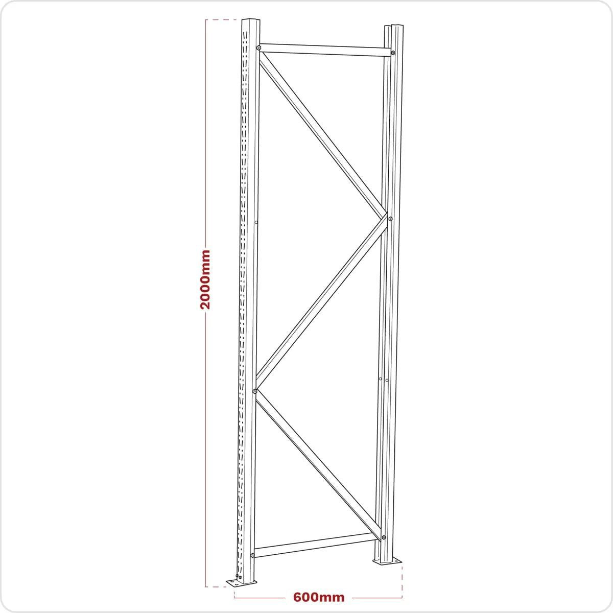 Sealey APR602 Frame 2000 x 600mm One End