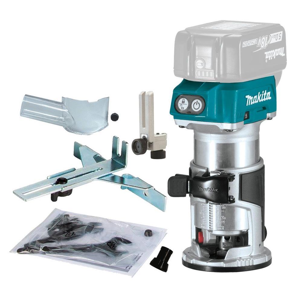 Makita DRT50ZX4 18V Brushless Router Trimmer With 1 x 5.0Ah Battery & Charger