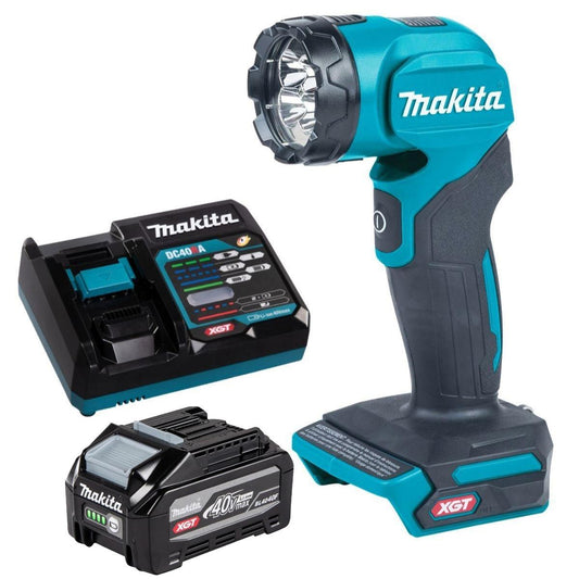 Makita ML001G 40V Max XGT LED Flashlight with 1 x 4.0Ah Battery & Charger