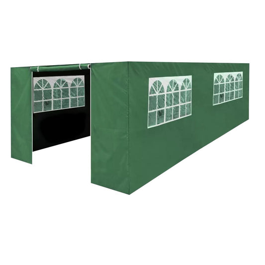 Dellonda DG156 Premium Gazebo Side Walls Doors Windows 3 x 6m Dark Green
