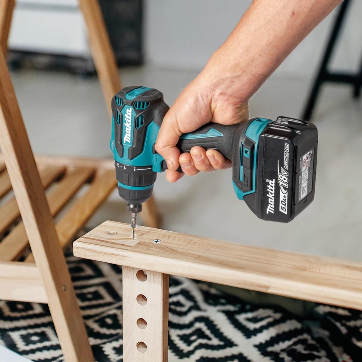 Makita DDF491ZJ01 18V LXT Brushless Multi Head Drill Driver Body with Interchangeable Heads & Case