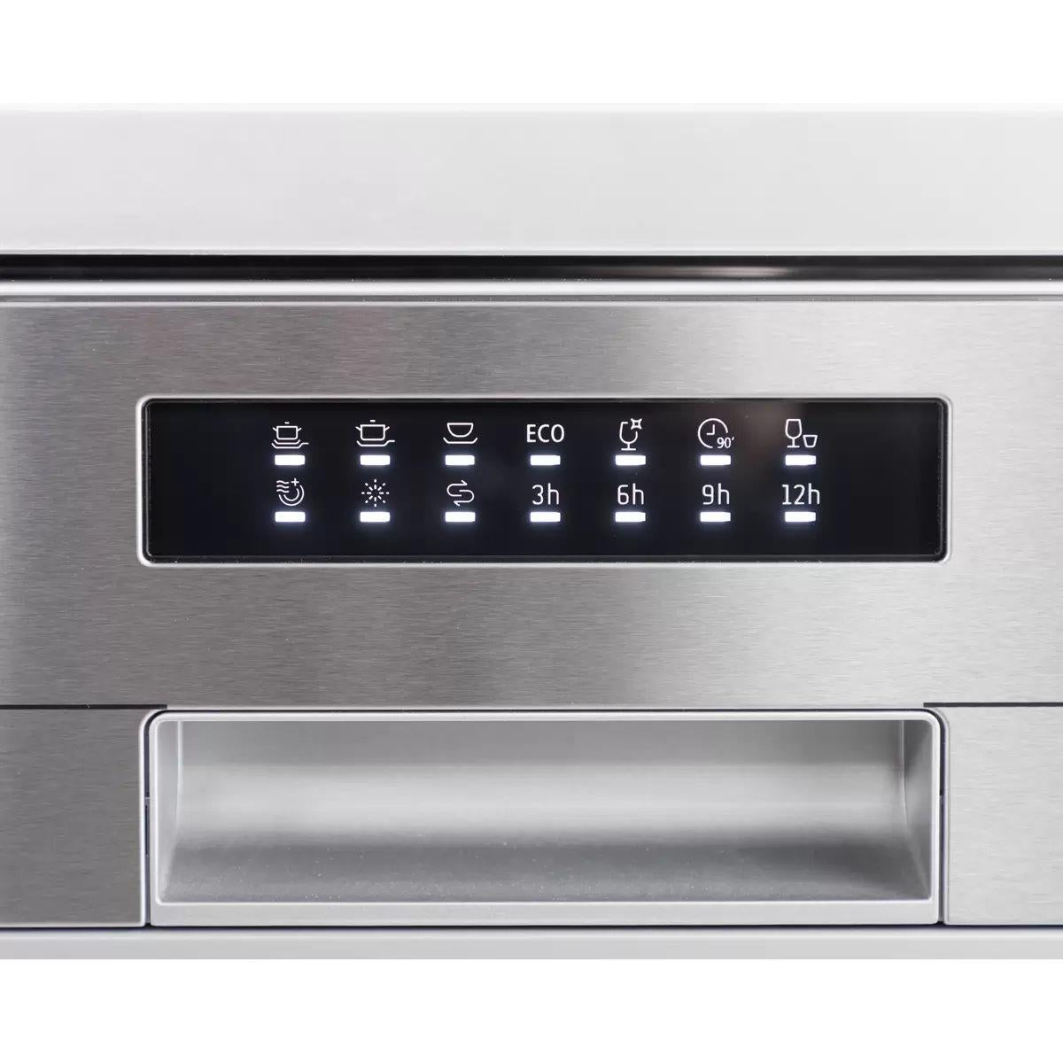 Sealey DH280 Baridi Regular Sized Freestanding Dishwasher 60cm Wide 13 Place Settings Silver 230V
