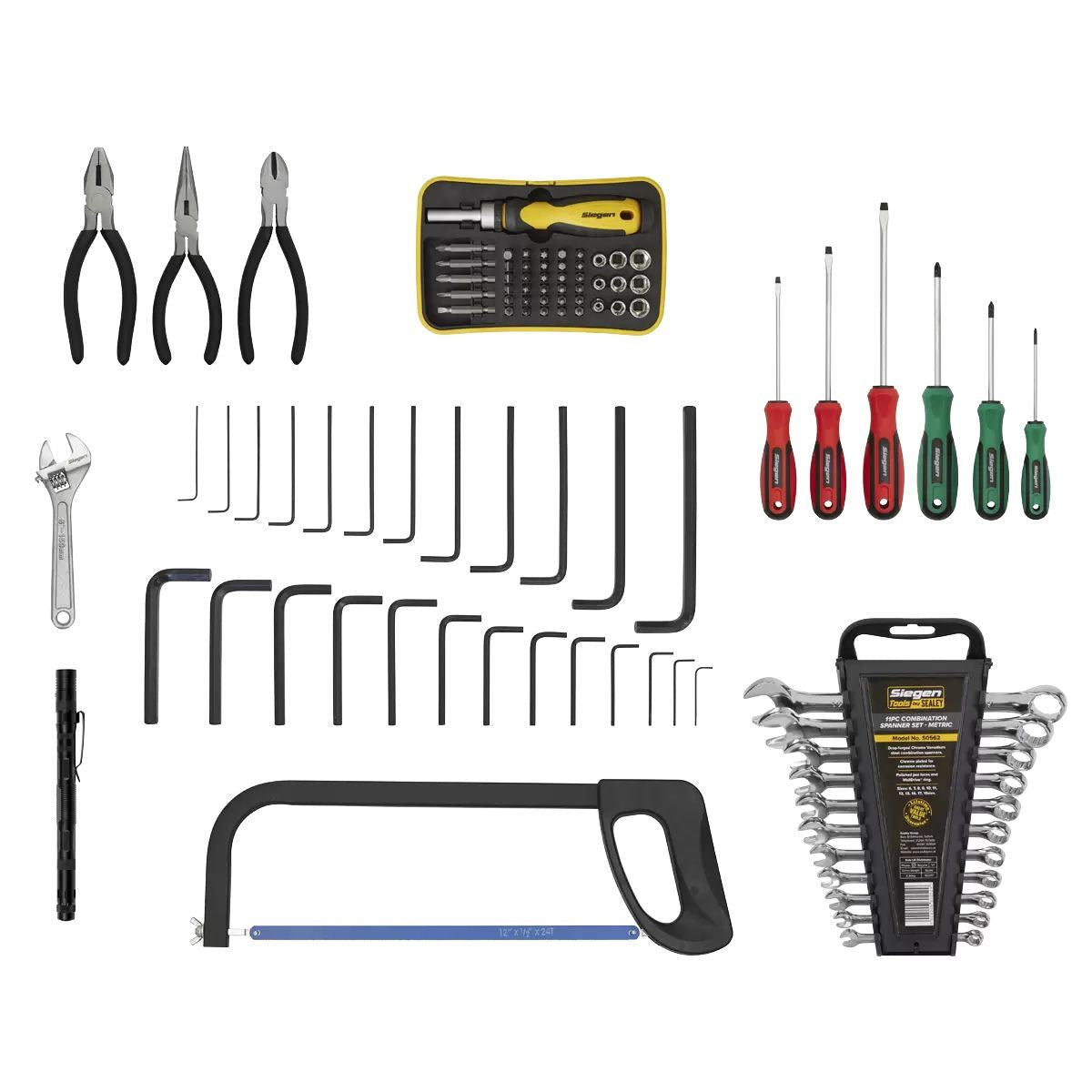 Sealey AP9243BBHVCOM Portable Tool Chest 3 Drawer 93pc Tool Kit