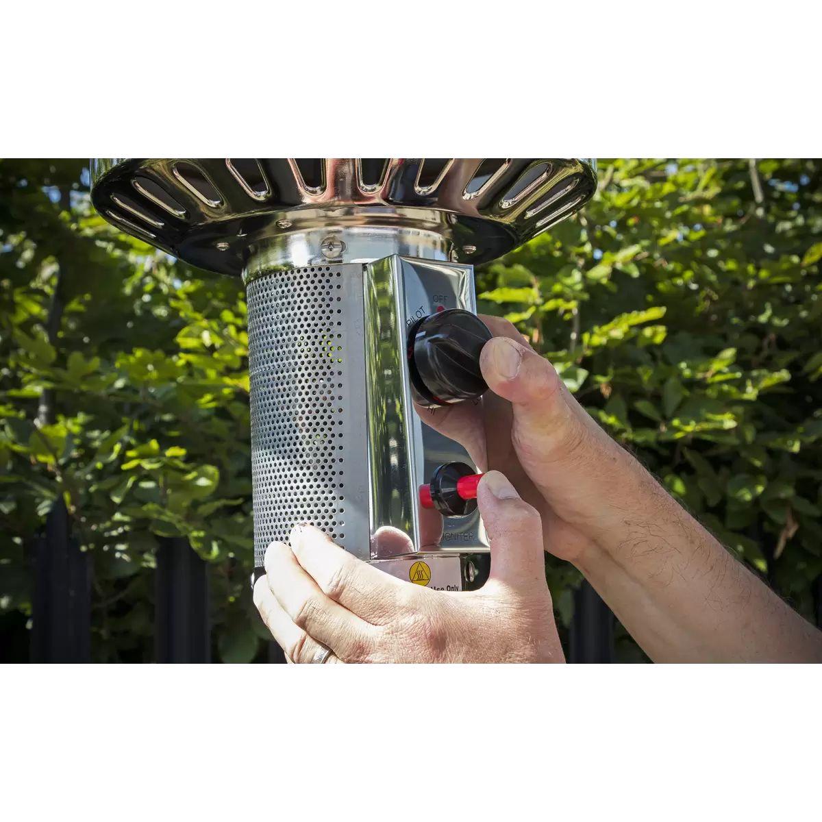 Sealey DG2 Dellonda Commercial & Domestic Outdoor Garden Gas Patio Heater Stainless Steel 13kW