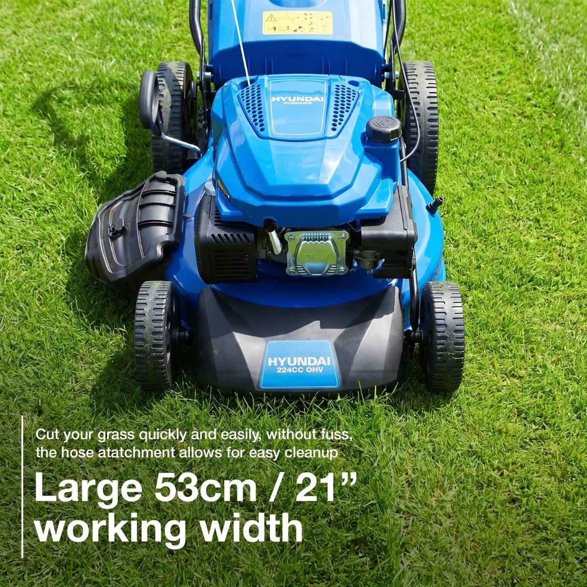 Hyundai HYM530SPEX 224cc 53cm Electric-Start Self-Propelled 4-in-1 Petrol Lawnmower