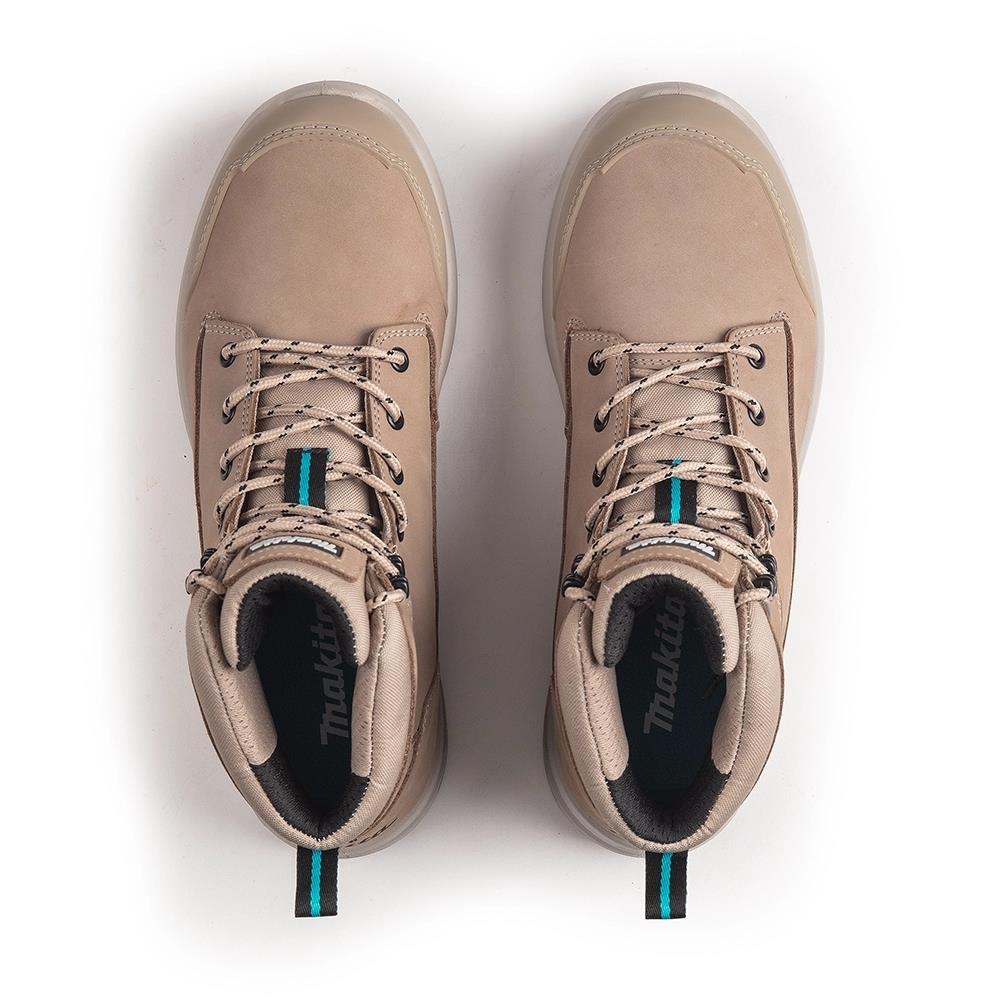 Makita MK402M Anjo Safety Leather Boots Stone - Size 10