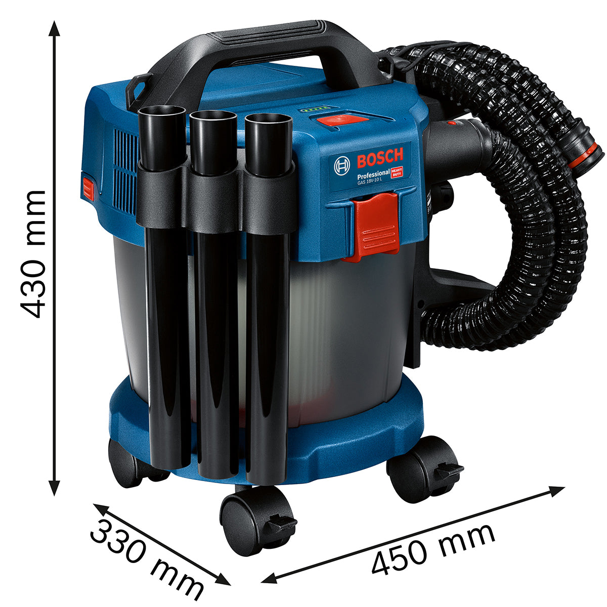 Bosch GAS 18V-10 L Professional L-Class Vacuum Body only for Efficient Dust Collection 06019C6302