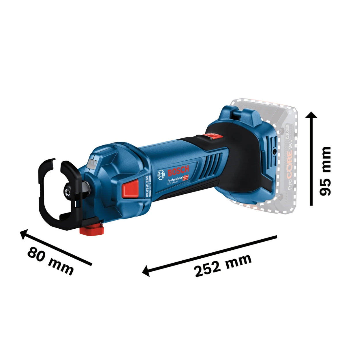 Bosch GCU 18V-30 Professional Drywall Router Body only for Precision Cutting 06019K8000