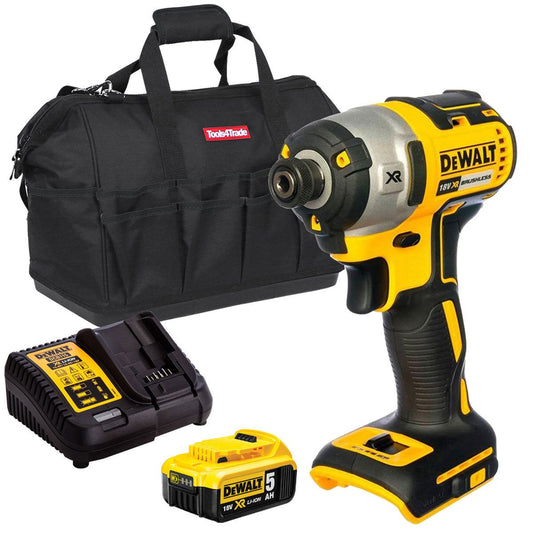 Dewalt DCF887N 18V Brushless Impact Driver with 1 x 5.0Ah Battery & Charger in Bag
