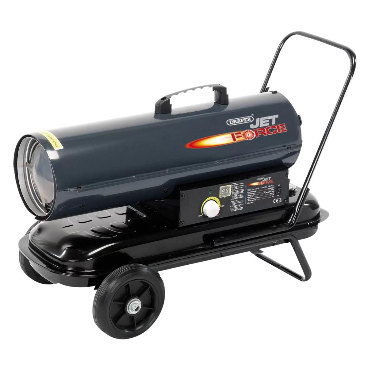 Draper DSH751 CW WHLS Jet Force Durable Diesel, Kerosene and Paraffin Space Heater 22 kW 53926