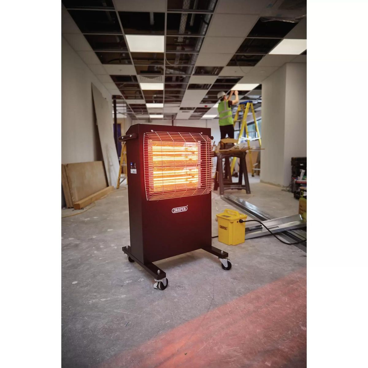 Draper IRH2400 Infrared Cabinet Heater Efficient Heating for Large Spaces 110V/2.4Kw 04746