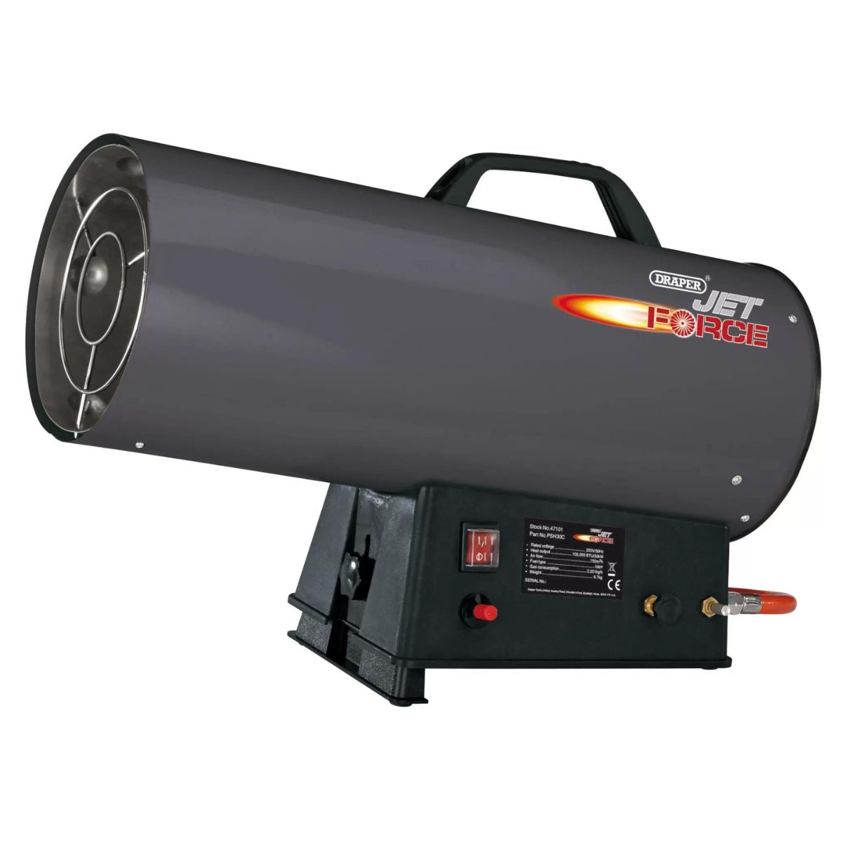 Draper PSH30C Jet Force Propane Space Heater Efficient Heating for Workshops and Garages 30 kW 47101