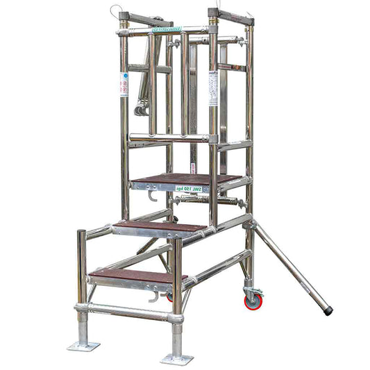 TB Davies TELE-POD Aluminium Industrial Telescopic Podium Step, Heavy Duty & Adjustable 1274-085