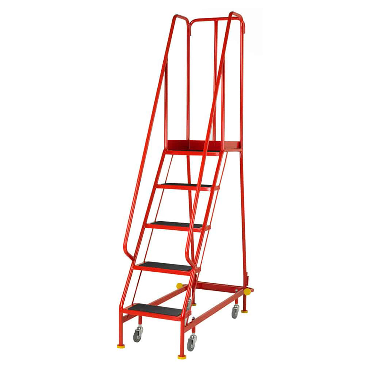 TB Davies 4 Tread Narrow Steel Trade Mobile Step Compact & Durable with Retractable Castors 2023-004