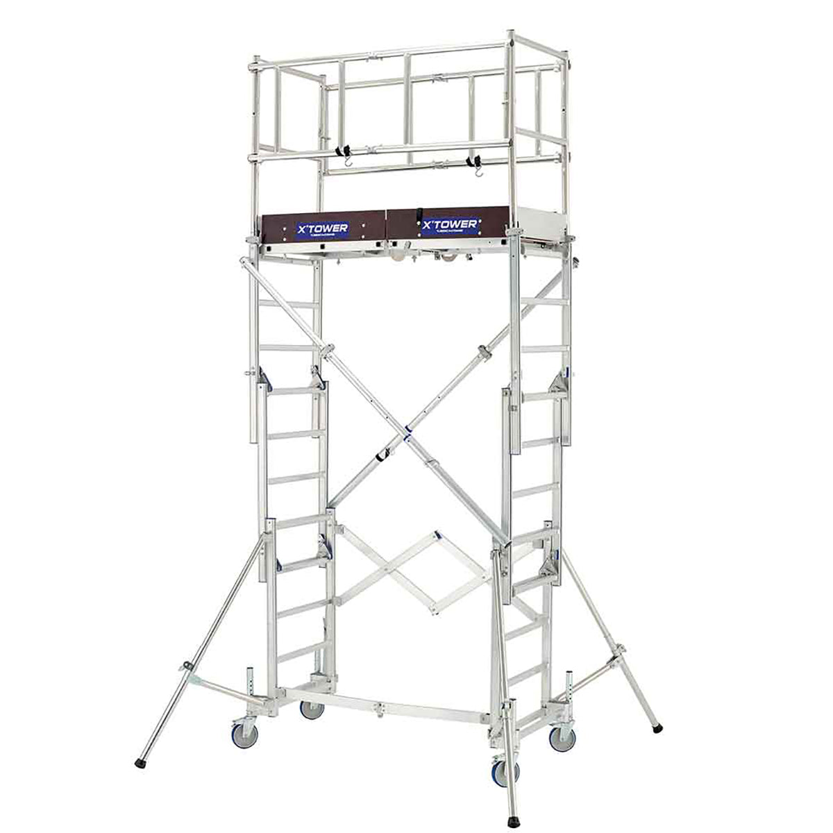 TB Davies X-TOWER 2.8m Aluminium Telescopic Scaffold Tower Easy Setup & Industrial Grade 3010-036