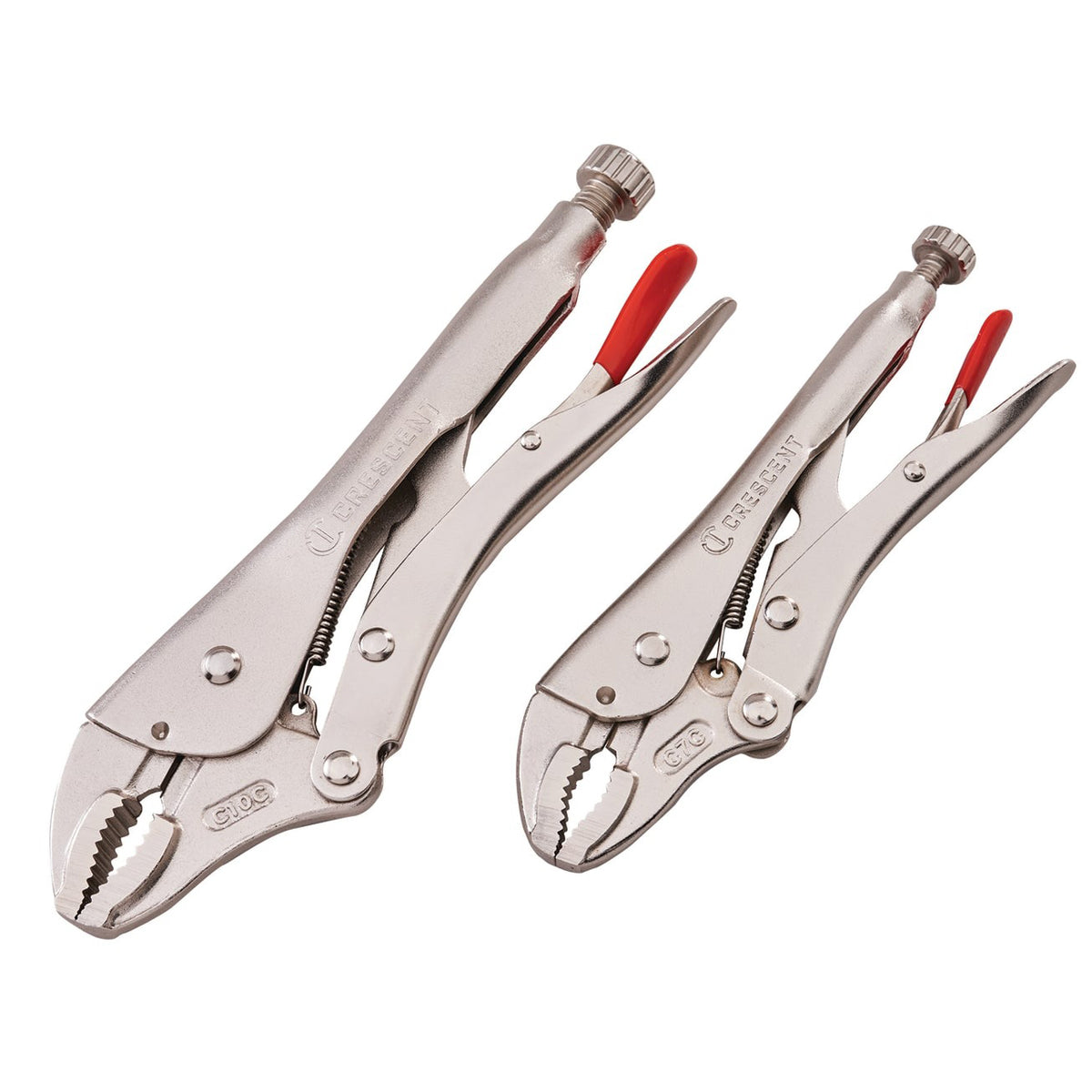 Crescent 2 Piece Locking Plier Set with Wire Cutter Durable & Versatile Tool XMS24MOLEGRP