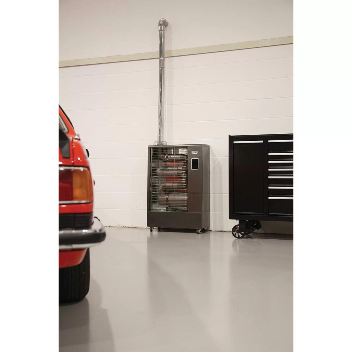 Draper DSH400/FLUE Economical & Efficient Far Infrared Diesel Heater with Flue Kit 230V/11.6kW 18037