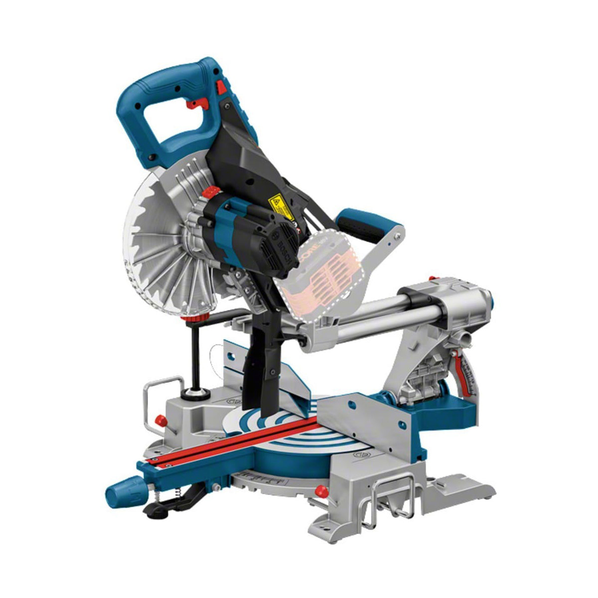 Bosch GCM 18V-216 Professional BITURBO Mitre Saw Body Only for Precision Cutting 0601B41000