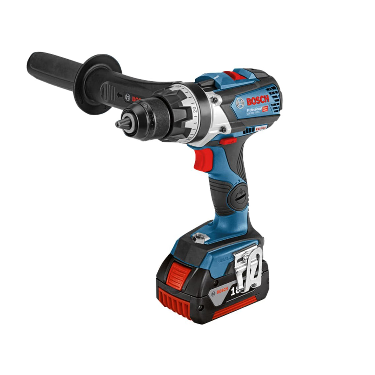 Bosch GSR 18V-110 C Professional Drill Driver with 2 x 5.0Ah Batteries & Charger in Case 06019G0174