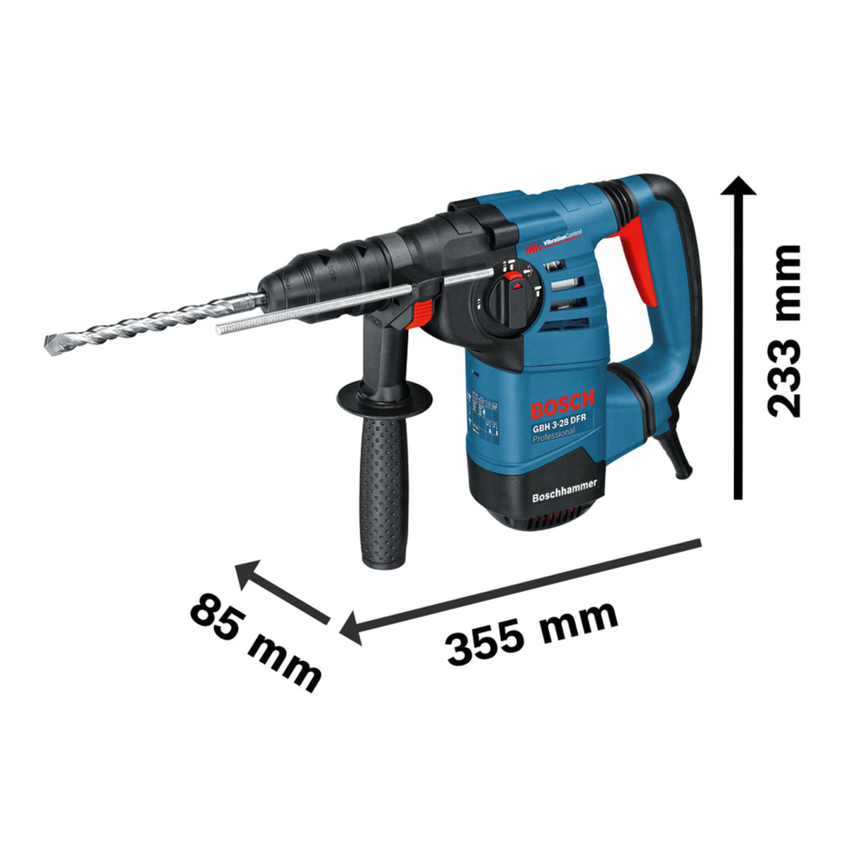 Bosch GBH 3-28 DFR SDS-Plus Professional Rotary Hammer for Drilling & Chiseling 240V/800W 061124A070