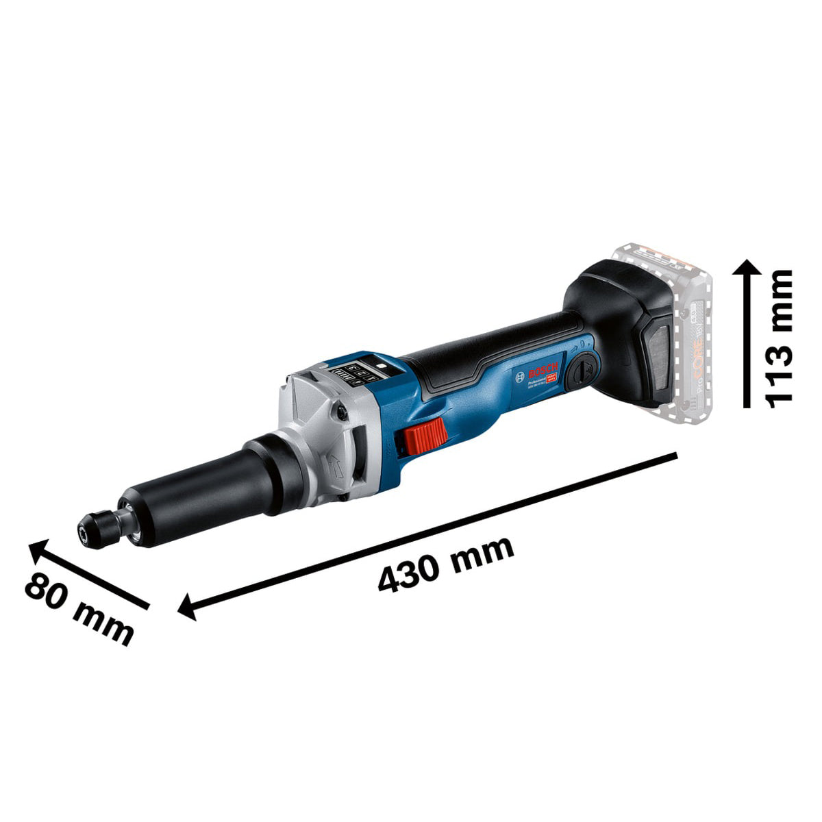 Bosch GGS 18V-10 SLC Professional Straight Grinder Body Only 06012B4001