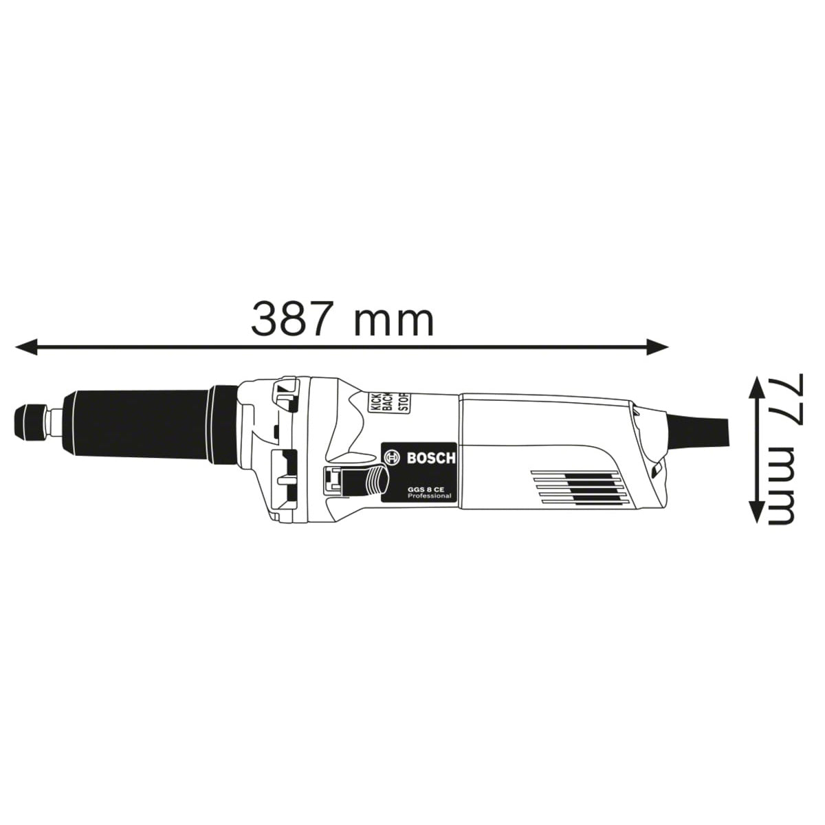 Bosch GGS 8 CE Professional Straight Grinder for Precision Grinding 110V/750W 0601222160