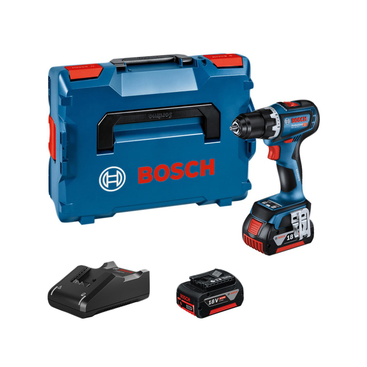 Bosch GSR 18V-90C Professional Drill Driver 2 x 4.0Ah Batteries & Charger in Case 06019K6071