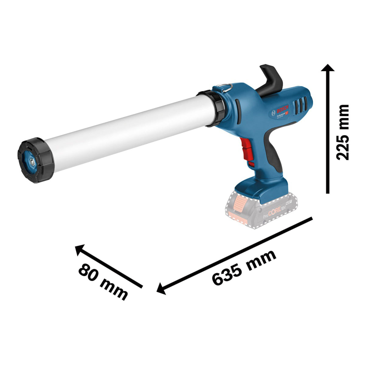 Bosch GCG 18V-600 Professional & Efficient Caulking Gun Body Only 06019C4001