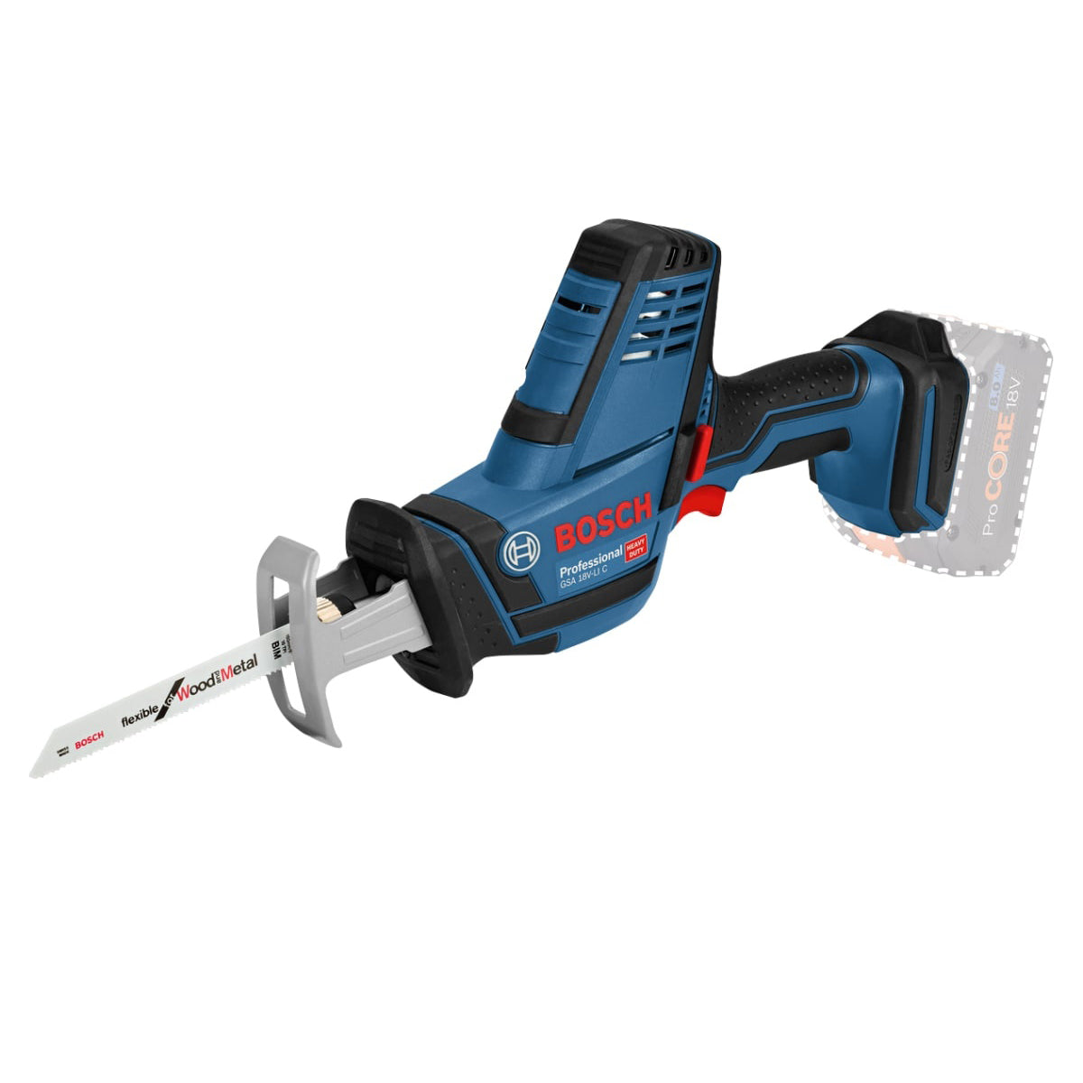 Bosch GSA 18V-LI C Professional Reciprocating Saw Cutting Tool for Professionals Body Only 06016A5001