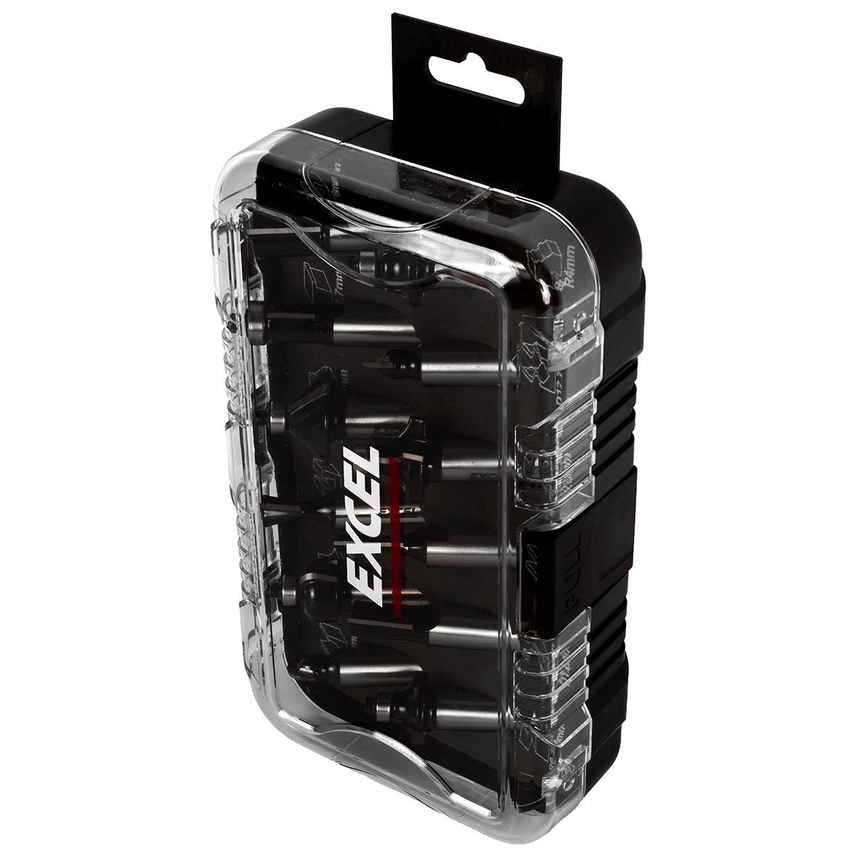 Excel 1/2in Shank TCT Router Cutter Bit 12 Piece Set