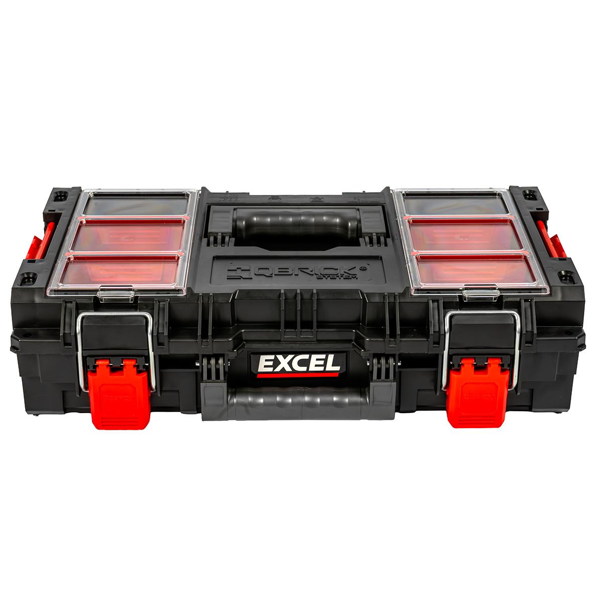 Excel Modular Tool Box Heavy Duty Mobile Storage 3 Piece Set with Wheels
