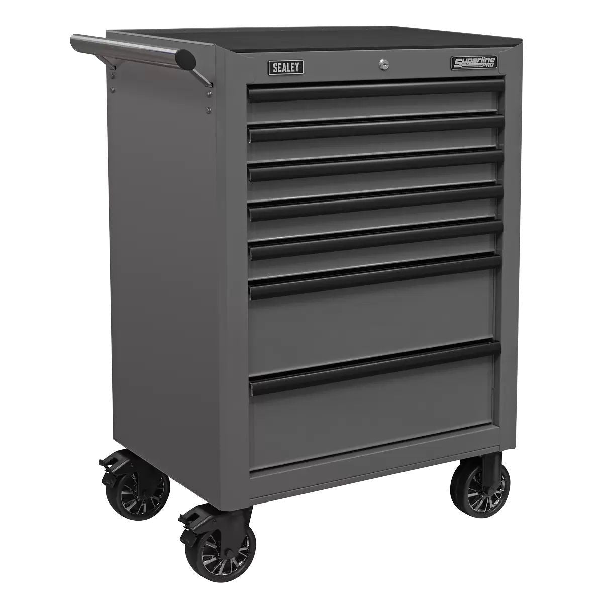 Sealey APSTACKTGR Top chest Roll cab Combination 14 Drawer with Ball-Bearing Slides Grey