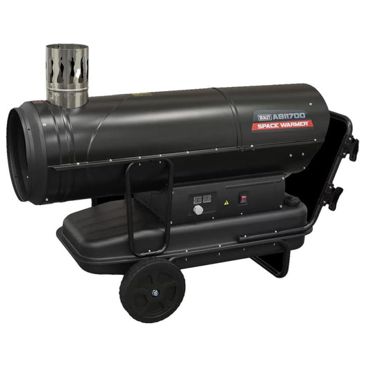 Sealey ABI1700 Space Warmer Indirect Kerosene/Diesel Heater with Wheels 230V/900W