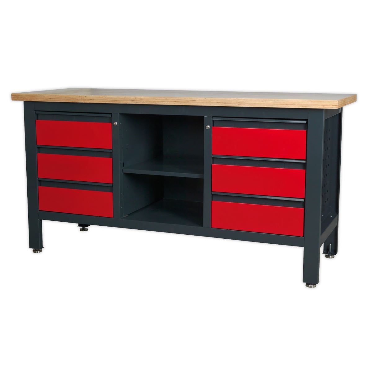 Sealey AP1905D Workstation with 6 Drawers & Open Storage
