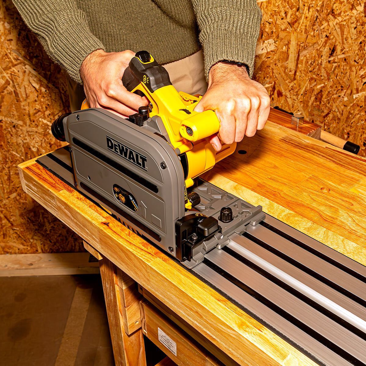 Plunge Saw Accessories Kit 1 x 1.5m Guide Rail with Bag, Clamp & 48T Blade for Dewalt DWS520, DCS520N