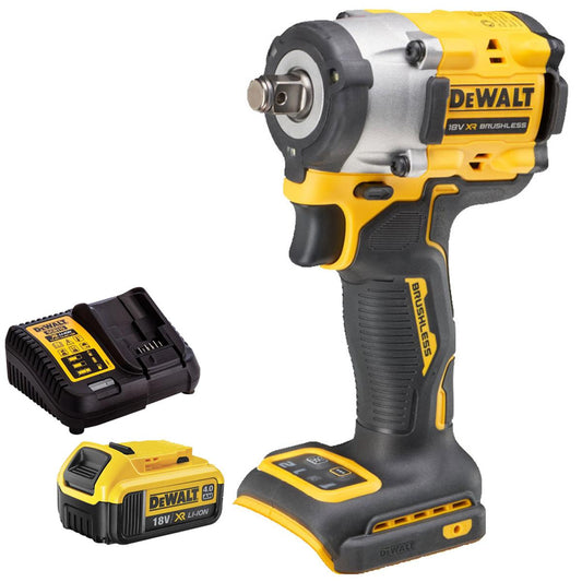 Dewalt DCF921N 18V XR Brushless Impact Wrench With 1 x 4.0Ah Battery & Charger
