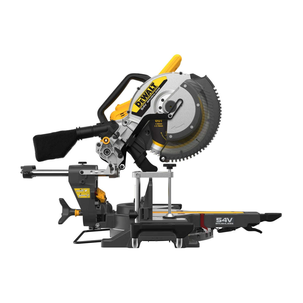 Dewalt DCS781N 54V XR Flexvolt Brushless 305mm Slide Mitre Saw Body Only Precision Cuts in Wood & Metal