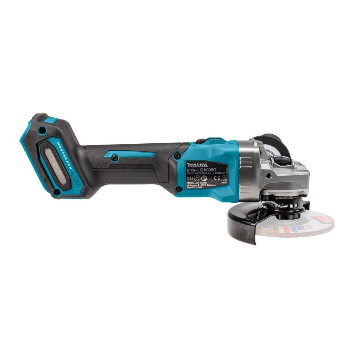 Makita GA005GZ01 40v Max XGT 125mm Brushless Angle Grinder Body Only With Carry Case