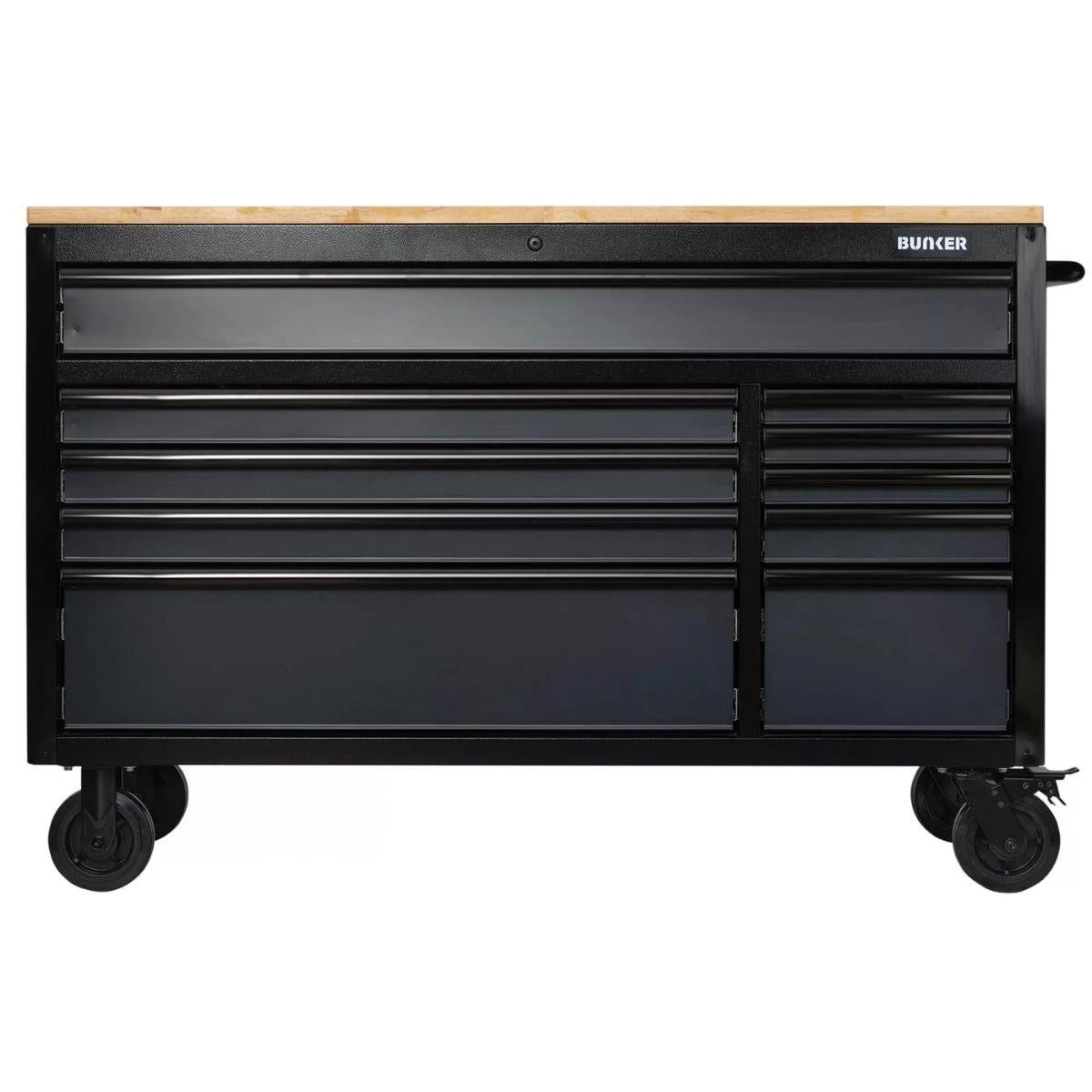 Draper B100-56G/FSC BUNKER 10 Drawer Workbench Roller Tool Cabinet, 56 Inch Grey 27220