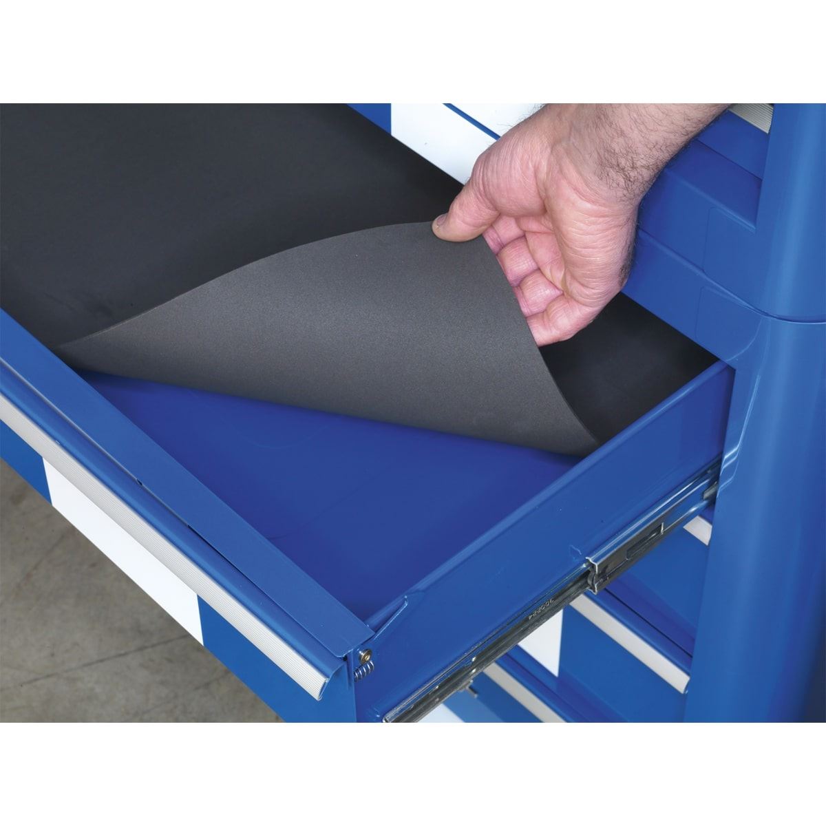 Sealey AP28104BWS 4 Drawer Retro Style Topchest - Blue with White Stripes