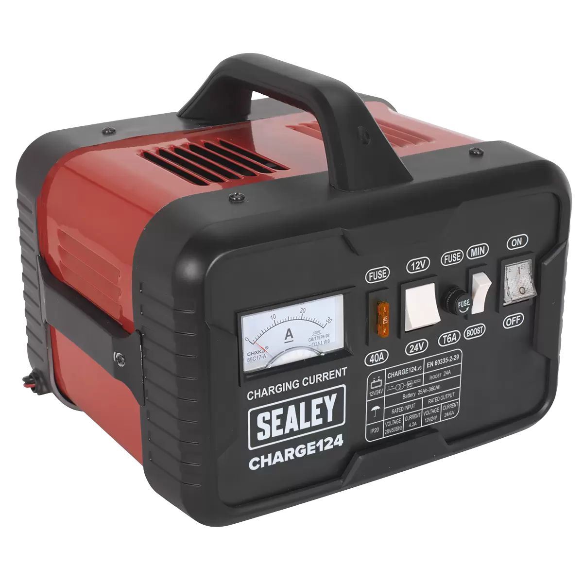 Sealey CHARGE124 28A 12/24V Battery Charger