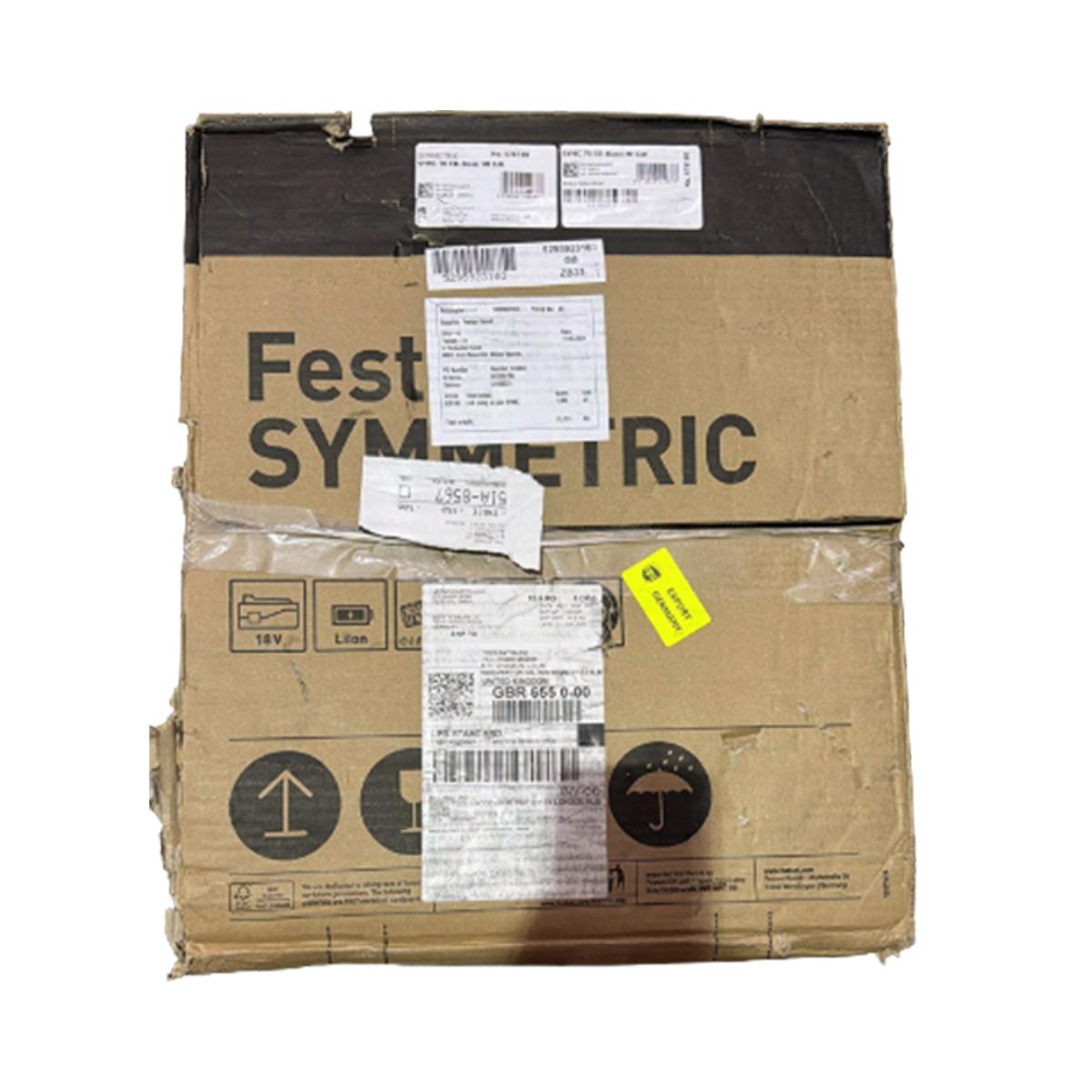 Festool SYMC 70 EB-Basic Master Edition 36V Brushless 216mm SYMMETRIC Mitre Saw Body Only - 578180 Item Condition Damaged Box