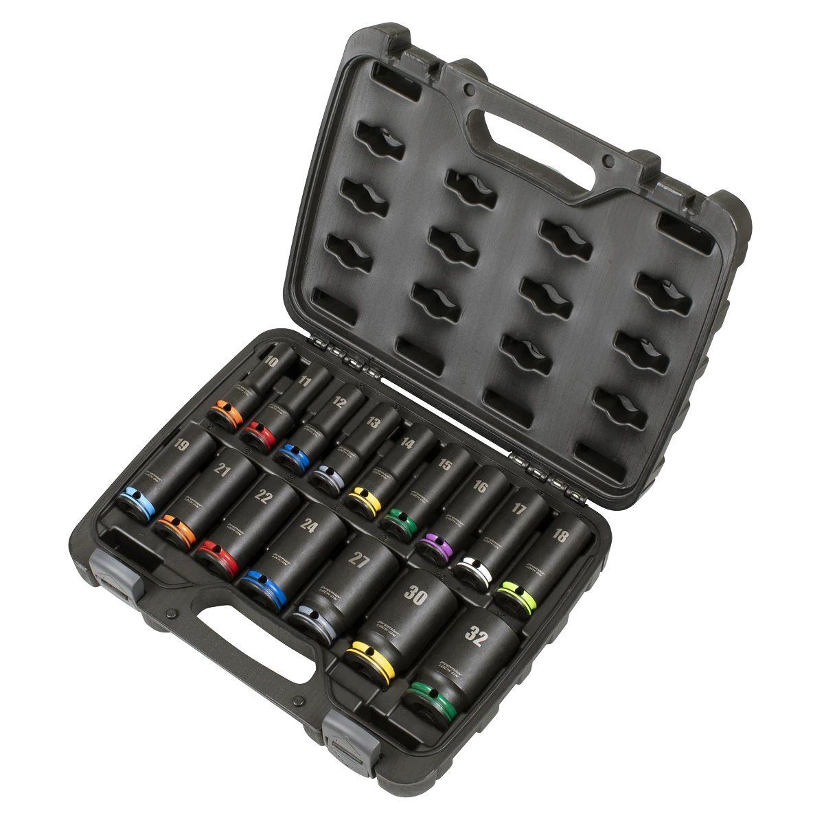 Sealey AK58170M Lock-On Deep Impact Socket Set 1/2