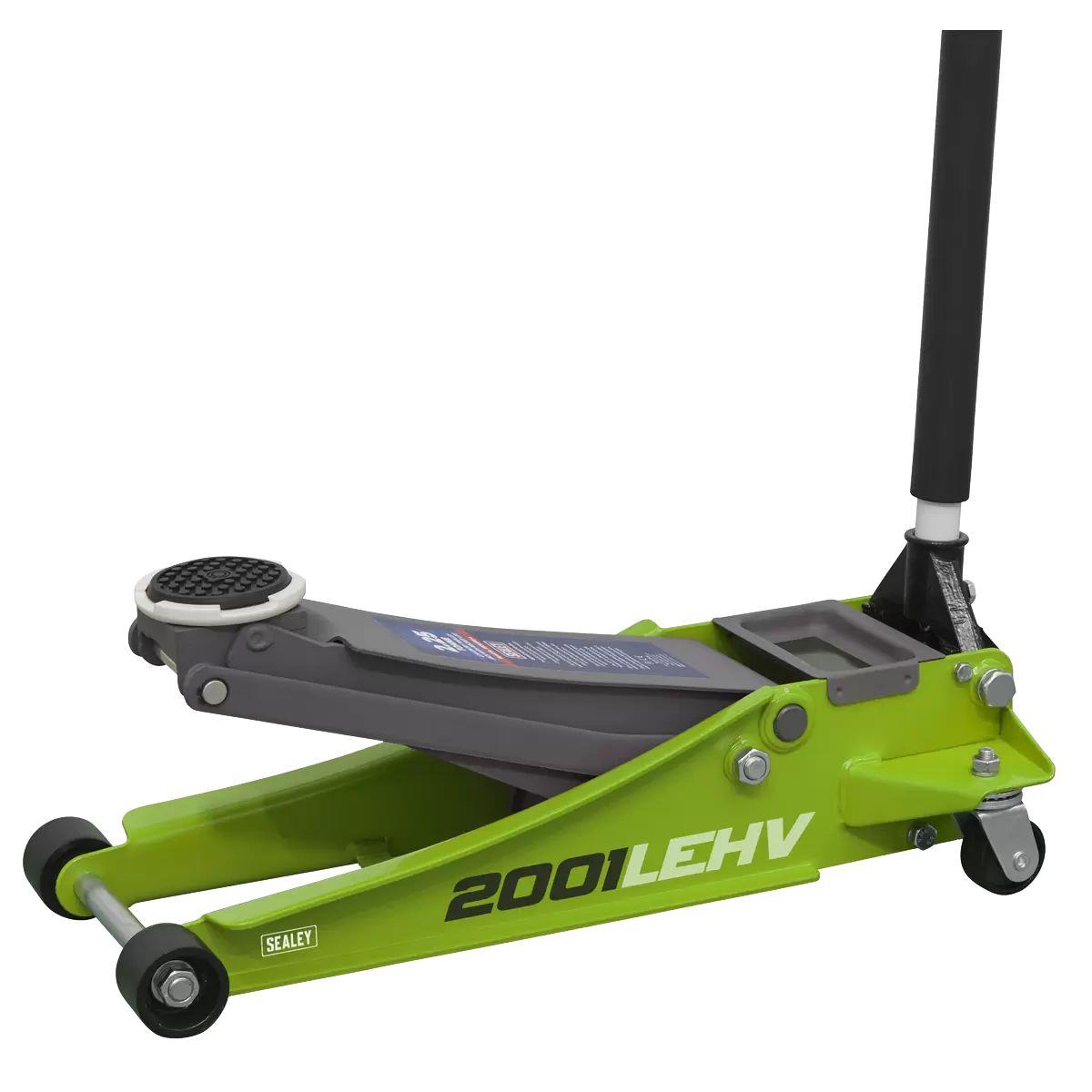 Sealey 2001LEHVCOMBO Trolley Jack & Cordless Impact Wrench Combo Green
