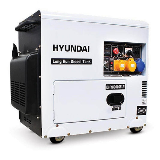 Hyundai DHY8000SELR  Silenced Diesel Generator, Single Phase Output & Long Running Standby 5.8kW/230V