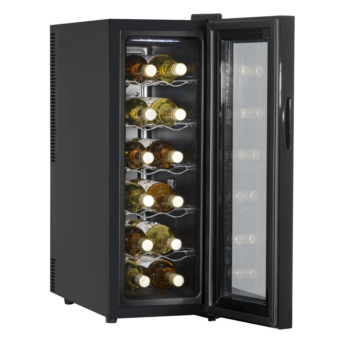 Sealey DH73 Baridi 12 Bottle Fridge & Cooler Black